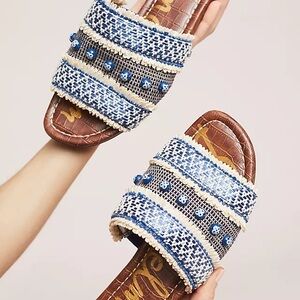 Stylish Blue and White Sandals